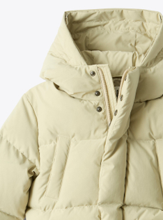 Lange Daunenjacke aus recyceltem Nylon - Braun | Il Gufo