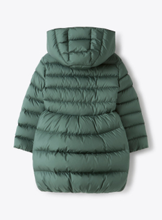 Flared down jacket in microfiber nylon - Зеленый | Il Gufo
