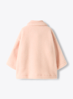 Teddy fleece Montgomery coat - Pink | Il Gufo