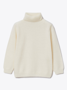 Merino wool turtleneck sweater - White | Il Gufo