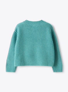 Maglione boxy in misto cotone - Azzurro | Il Gufo