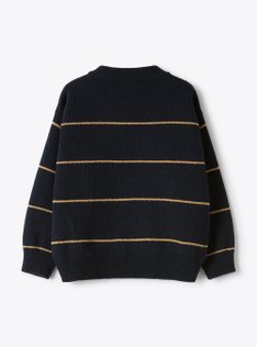 Pull en laine à rayures - Bleu | Il Gufo