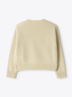 Wollpullover mit Pilzen - Beige | Il Gufo