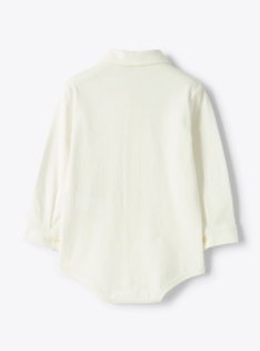 Baumwoll-Jersey-Body-Shirt - Weiss | Il Gufo