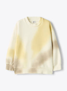 Sweat à imprimé aérographe - Jaune | Il Gufo