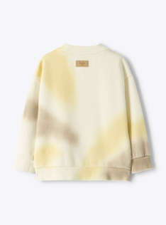 Sweat à imprimé aérographe - Jaune | Il Gufo