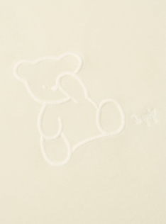 Coperta in pile con orsetto - Beige | Il Gufo