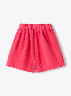Bermuda en velours avec pinces - Fuchsia | Il Gufo