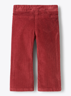 Pantalon évasé en velours côtelé - Rouge | Il Gufo