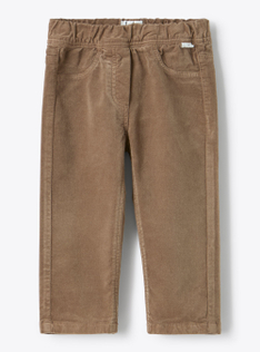 Flared smooth velvet pants - Brown | Il Gufo
