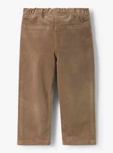 Flared smooth velvet pants - Brown | Il Gufo