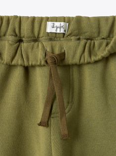 Cargo pants in fleece - Green | Il Gufo