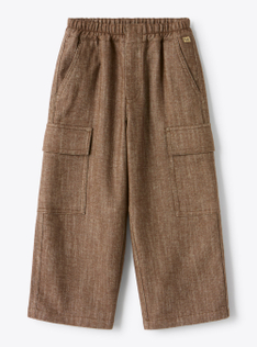 Cargo pants in cotton blend - Brown | Il Gufo