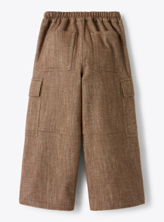Cargo pants in cotton blend - Brown | Il Gufo