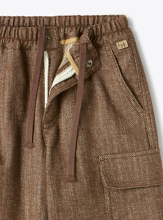 Cargo pants in cotton blend - Brown | Il Gufo