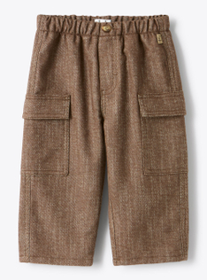 Cargo pants in cotton blend - Brown | Il Gufo