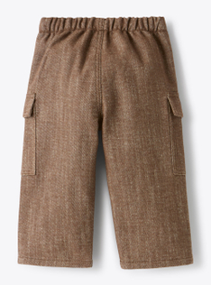 Cargo pants in cotton blend - Brown | Il Gufo