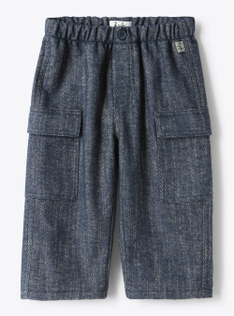 Pantalone cargo in misto cotone - Blu | Il Gufo