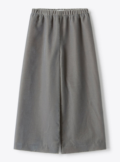 Pantalon wide leg en velours lisse - Gris | Il Gufo