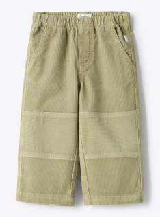 Wide-leg pants in corduroy - Green | Il Gufo