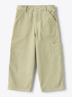 Wide-leg pants in cotton - Green | Il Gufo