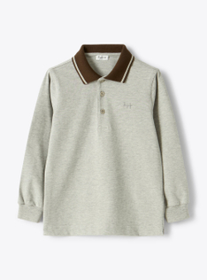 Polo shirt in cotton jersey - Grey | Il Gufo