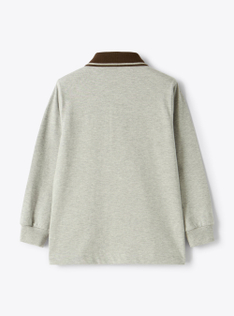 Polo shirt in cotton jersey - Grey | Il Gufo