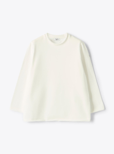 Langarm-T-Shirt aus gebürstetem Trikot - Weiss | Il Gufo