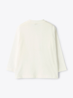 Long-sleeve t-shirt with a puppy design - White | Il Gufo