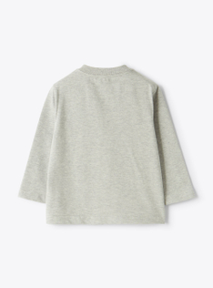 Long-sleeve t-shirt with a bunny print - Grey | Il Gufo