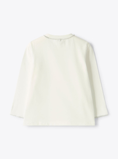 Jersey-T-Shirt mit kontrastierendem Profil - Weiss | Il Gufo