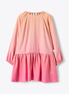 Trapeze dress with a gradient pattern - Pink | Il Gufo