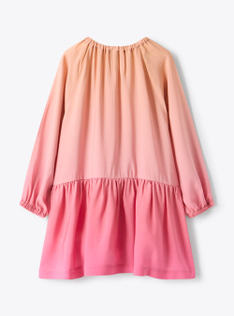 Trapeze dress with a gradient pattern - Pink | Il Gufo