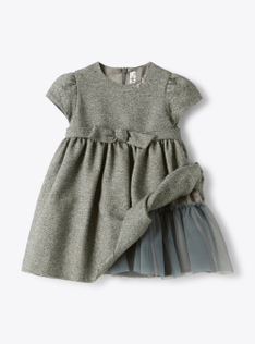 Kleid aus Woll- und Lurexgarnmischung - Grau | Il Gufo