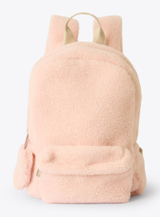 Teddy fleece backpack - Pink | Il Gufo