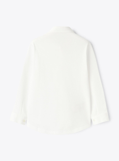 Camicia in jersey oxford bianco - Bianco | Il Gufo