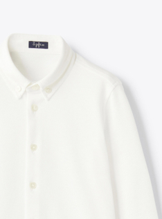 Camicia in jersey oxford bianco - Bianco | Il Gufo