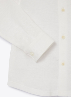 Camicia in jersey oxford bianco - Bianco | Il Gufo