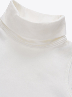 T-shirt dolcevita in jersey bianco - Bianco | Il Gufo
