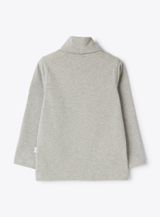 High-neck long-sleeved T-shirt - Grey | Il Gufo
