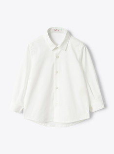 Camicia regular fit in popeline bianco - Bianco | Il Gufo