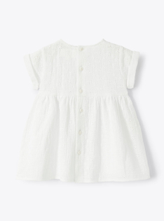 Kleid mit Höschen aus weißer Sangallo-Spitze - Weiss | Il Gufo