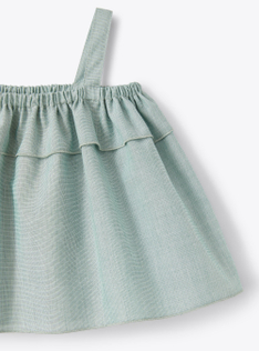 Ensemble deux pièces en tissu bi-matière - Vert | Il Gufo