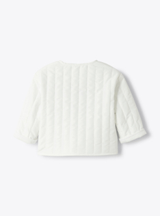 Padded jacket made from upcycled microfiber - White | Il Gufo