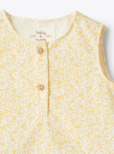 Floral print cotton set - Orange | Il Gufo