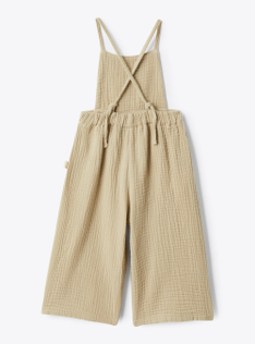Organic gauze overalls - Beige | Il Gufo