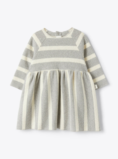 Upcycled knit dress - Grey | Il Gufo