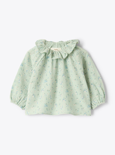 Organic gauze shirt - Light blue | Il Gufo