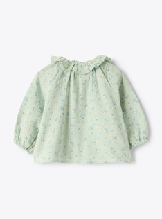 Organic gauze shirt - Light blue | Il Gufo