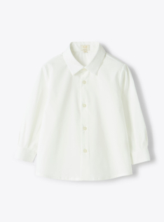 Camicia classica in popeline stretch - Bianco | Il Gufo